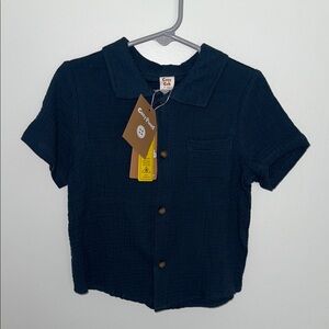 Navy Blue Kids Linen Set